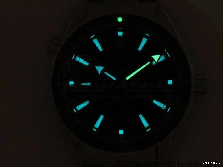 0423 Sleek Planet Ocean Professional Ceramic Bezel 42mm 1:1 MK Best Edition Silver Markers On SS Bracelet A 8085